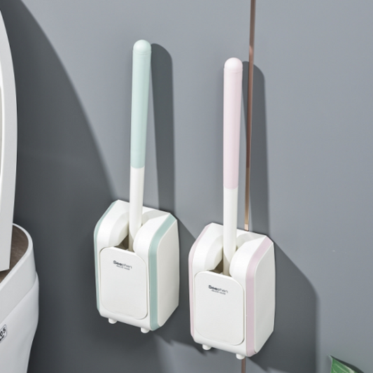 New Arrival Disposable Toilet Brush With Holder Stand Washing Scrubber Brush for Toilet Cleaning