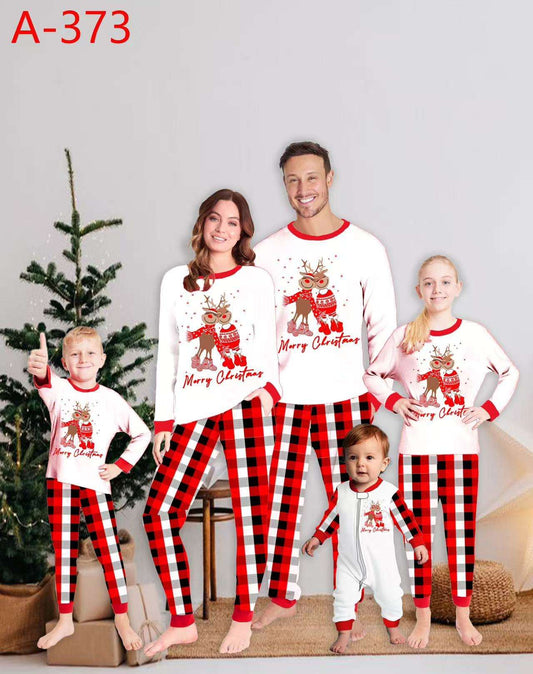 2025 Factory Wholesale Family Christmas Pajamas Suit Long Sleeve Trouser Set High Quality Cotton Pajamas