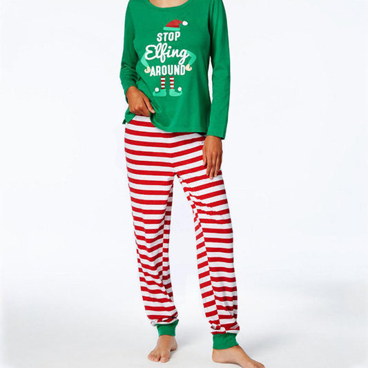New Arrival Autumn Winter Crew Neck Family Matching Pajamas Christmas Parent-child Wear Long Sleeve Xmas Family PJS