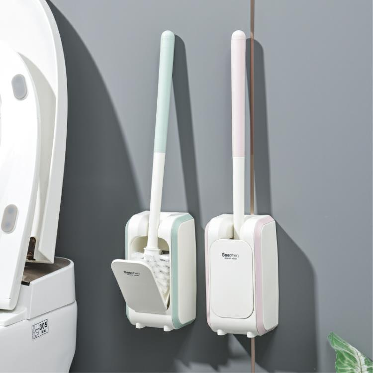 New Arrival Disposable Toilet Brush With Holder Stand Washing Scrubber Brush for Toilet Cleaning