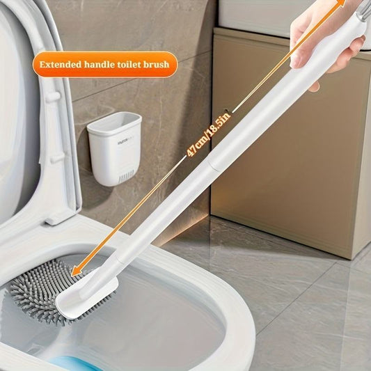 Joybos Bathroom Brush Plastic Toilet Brush Head Toilet Brush Plastic Cleaning Tools Set Ventilated Dry Storage Space-Saving