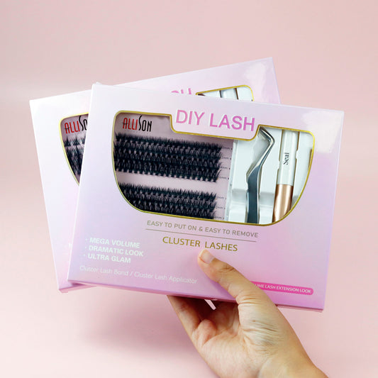 Diy Cluster Lash Extension Kit Hand Made Clusters Eyelashes Private Label Eye Lashes Individual Natural Lash Clusters Supplies