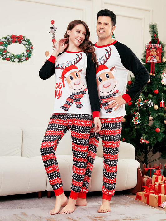 Wholesale Cheap Price Winter New Arrival Parent-child Home Clothes Christmas Printed Women's Pajamas Set Soft Homewear