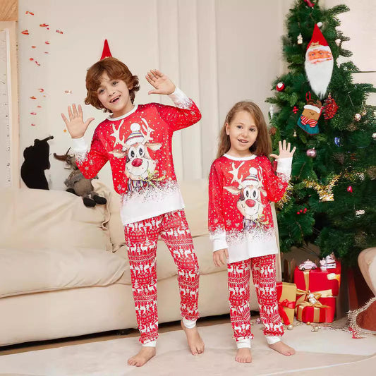 Family Christmas Pajamas Set Fashion Print Father Mother Kids Family Matching Clothes Outfits Family Sleepwear