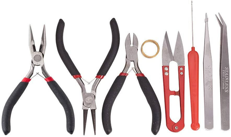 Hot Sales 8pcs Jewelry Making Kit Storage Bag Toolkit Shynek Ornaments Kit Pliers Tools Jewelry Accessories