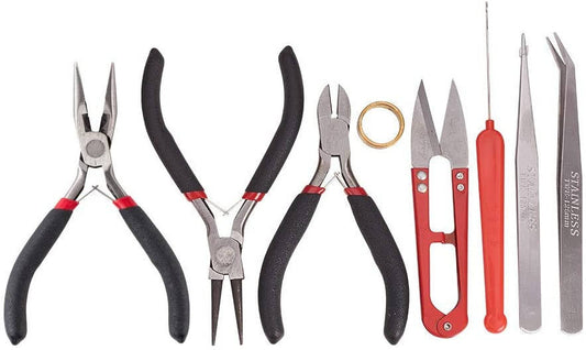 Hot Sales 8pcs Jewelry Making Kit Storage Bag Toolkit Shynek Ornaments Kit Pliers Tools Jewelry Accessories