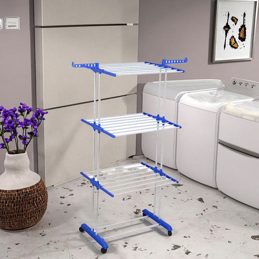 Foldable 3 Layers Adjustable Clotheslines Drying Rack Laundry Clothes Hanger Laundry Drying Rack