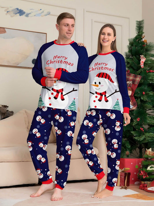 2024 New Christmas Family Pajamas Clothing Sets Fashion Home Wear Pajamas Printed Long Sleeved Family Parent Child Suit