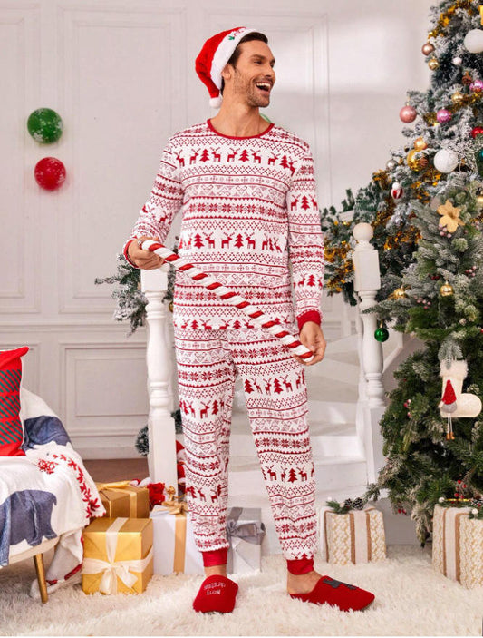 Wholesale Custom Christmas Pajama Sets Couples Kids Women Bamboo Matching Christmas Pajamas Family Sleepwear