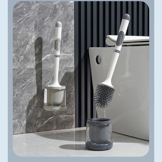 High Quality Multifunctional TPR Toilet Brush Dispenser Scourer Household Bathroom Wall Usage PP Toilet Cleaning Brush