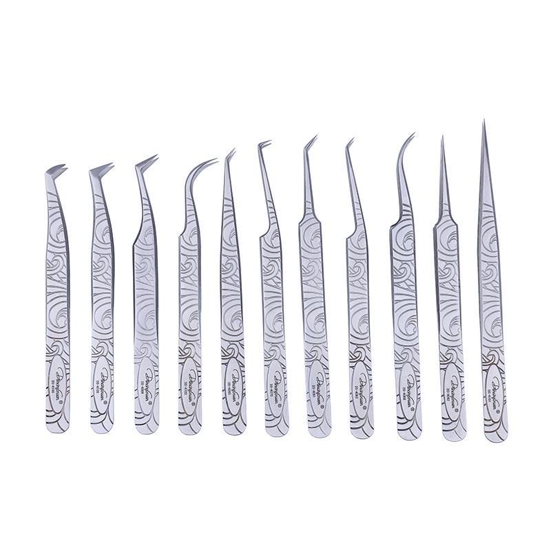 Eyelash Tweezers Beauty Tool Grafted Eyelash Lash Tweezers Applicator Stainless Steel Eyelash Extension Tweezer