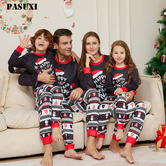 PASUXI 2024 Custom High Quality Christmas Pajamas Long Sleeve Parent-child Clothing Family Pajamas Sets