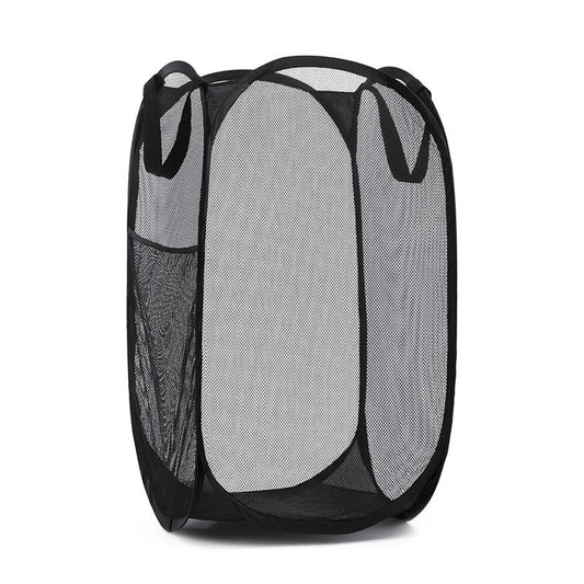 Wholesale Price Foldable Laundry Storage Bag Mesh Popup Laundry Hamper Collapsible Laundry Basket for Storage Baby Toy Basket