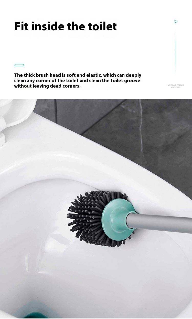Eco-Friendly Long Handle Plastic Toilet Brush Set Bathroom Cleaning Bowl Brush for Floor and Wall Use