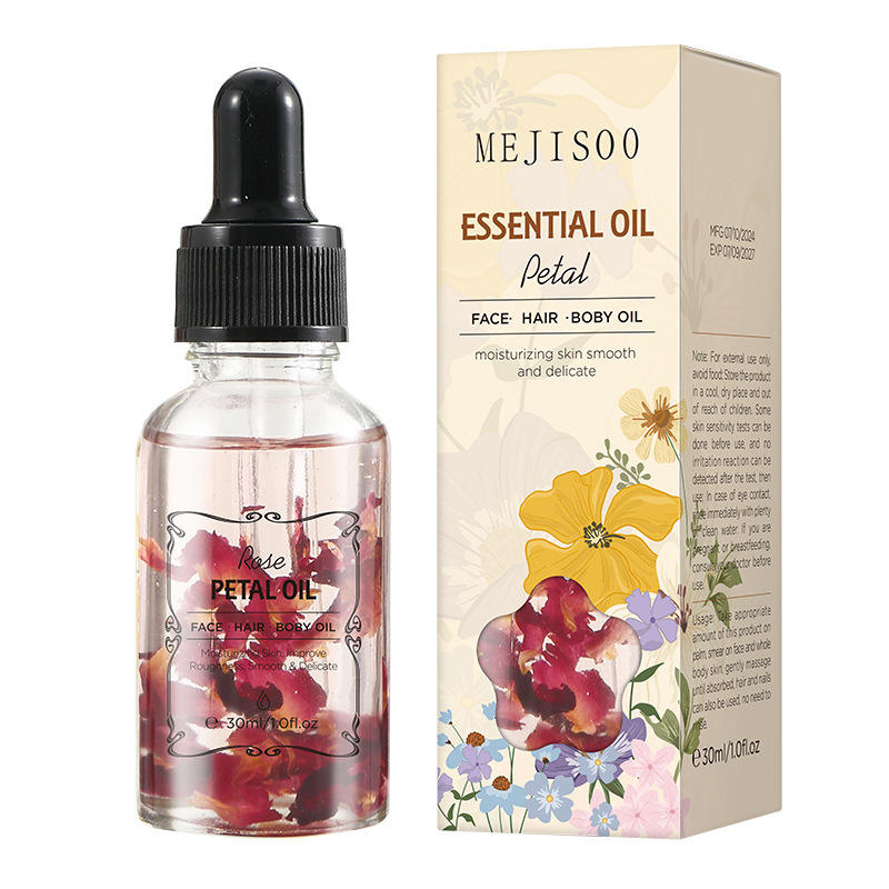 Customized Skin Massage Hair Care Aromatherapy Multifunctional Rose Petal Essential Oil