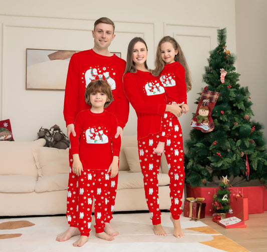 US Size Marry Christmas Milk Cotton Family Pajamas and Pet's Clothes Parents and Kids' Pajamas