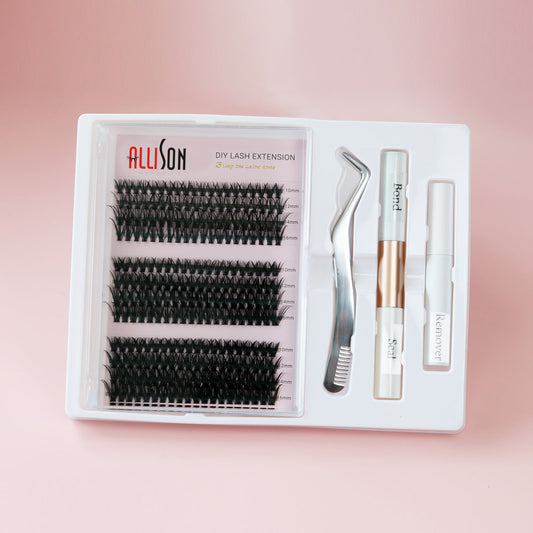 Diy Cluster Lash Extension Kit Hand Made Clusters Eyelashes Private Label Eye Lashes Individual Natural Lash Clusters Supplies