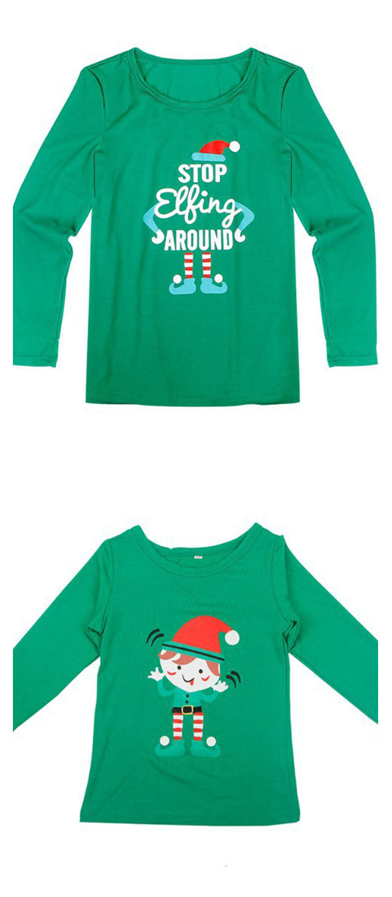 New Arrival Autumn Winter Crew Neck Family Matching Pajamas Christmas Parent-child Wear Long Sleeve Xmas Family PJS