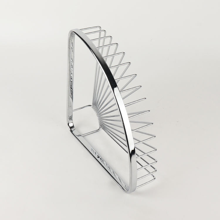 Hot Sale Single Layer Stainless Steel Wall-mounted Bathroom Storage Rack Modern Triangle Basket Corner Mounted for Hotel Use