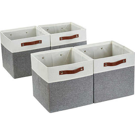 Foldable Storage Cubes Collapsible Sturdy Fabric Storage Box Basket With Strong Handles for Organizing