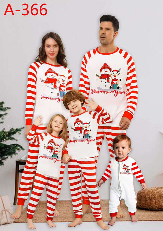 2025 Factory Wholesale Family Christmas Pajamas Suit Long Sleeve Trouser Set High Quality Cotton Pajamas