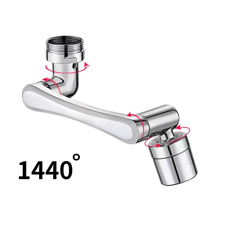 Universal 1080 Degree Swivel Robotic Arm Faucet Plastic Kitchen Sink Extension Faucet Rotatable Multifunctional Extension Faucet