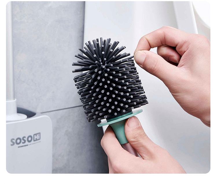 Eco-Friendly Long Handle Plastic Toilet Brush Set Bathroom Cleaning Bowl Brush for Floor and Wall Use