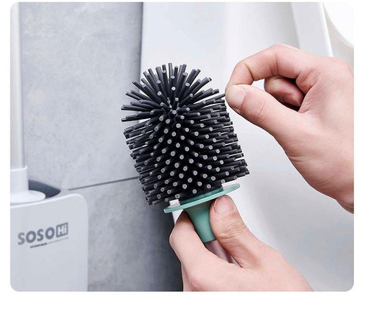 Eco-Friendly Long Handle Plastic Toilet Brush Set Bathroom Cleaning Bowl Brush for Floor and Wall Use