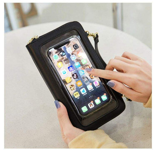 Quality Crossbody Cell Phone Bag Touch Screen Ladies Fashion PU RFID Mobile Phone Bags