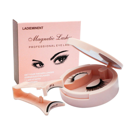 Private Label No Glue Needed Reusable Waterproof Easy to Wear Magnetic False Lashes Kit Magnetic Eyelashes With Applicator