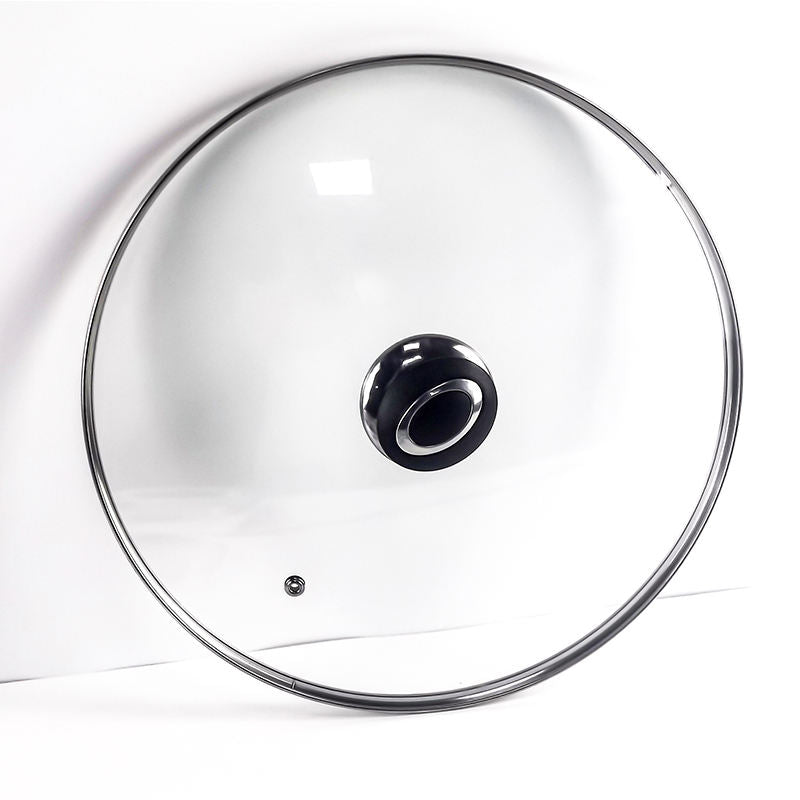 High Sealing 32cm Temper Glass Pot Lid Cover Oem Size Glass Lid for Cookware Fry Pan and Pot Tempered Pot Lid