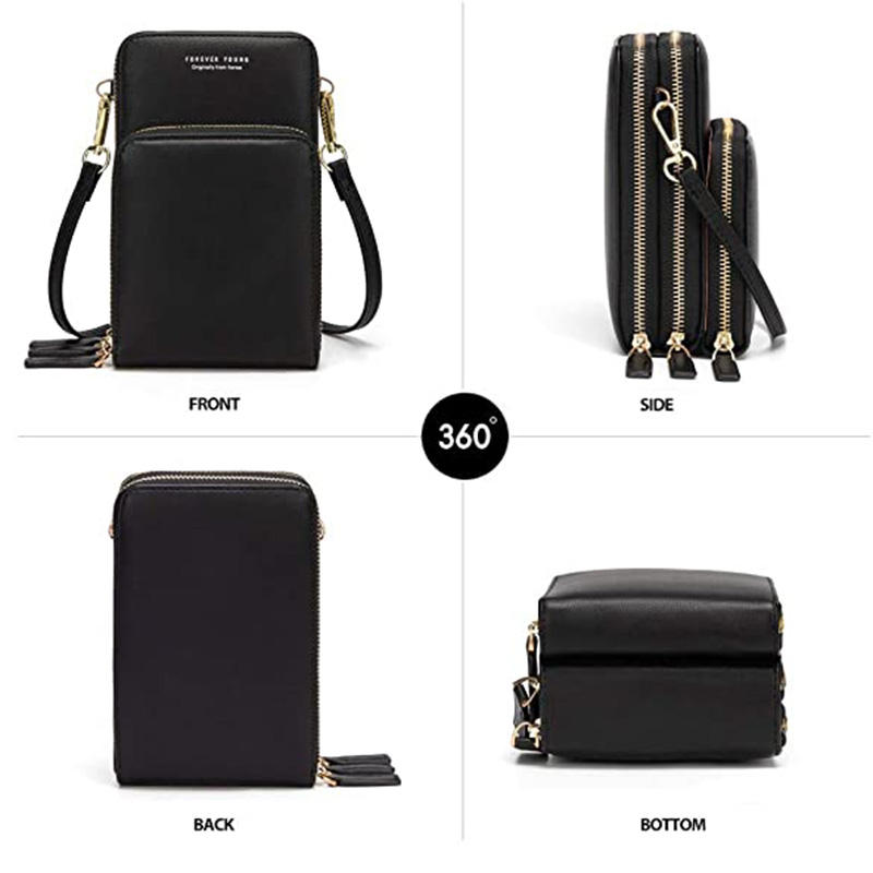 Hot Selling Clear Window Crossbody Bag Mini Purses New Design Ladies Wallets Touch Screen Phone Bag for Girls