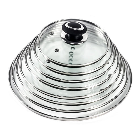 High Sealing 32cm Temper Glass Pot Lid Cover Oem Size Glass Lid for Cookware Fry Pan and Pot Tempered Pot Lid