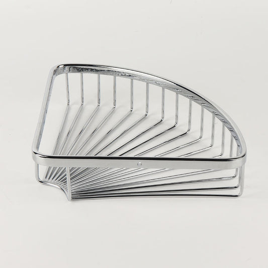Hot Sale Single Layer Stainless Steel Wall-mounted Bathroom Storage Rack Modern Triangle Basket Corner Mounted for Hotel Use