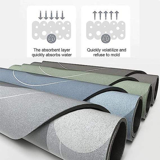 2023 Quick Drying Absorbent Bath Mat Rug Rubber Shower Mat Non-Slip Bottom Stain Resistant Easy to Clean Bath Mats for Bathroom