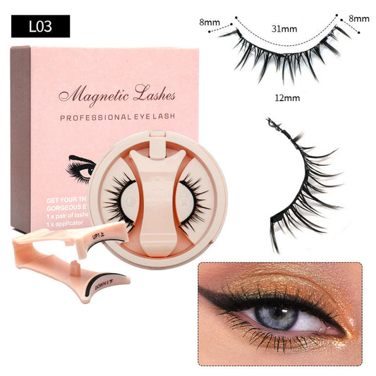 Private Label No Glue Needed Reusable Waterproof Easy to Wear Magnetic False Lashes Kit Magnetic Eyelashes With Applicator
