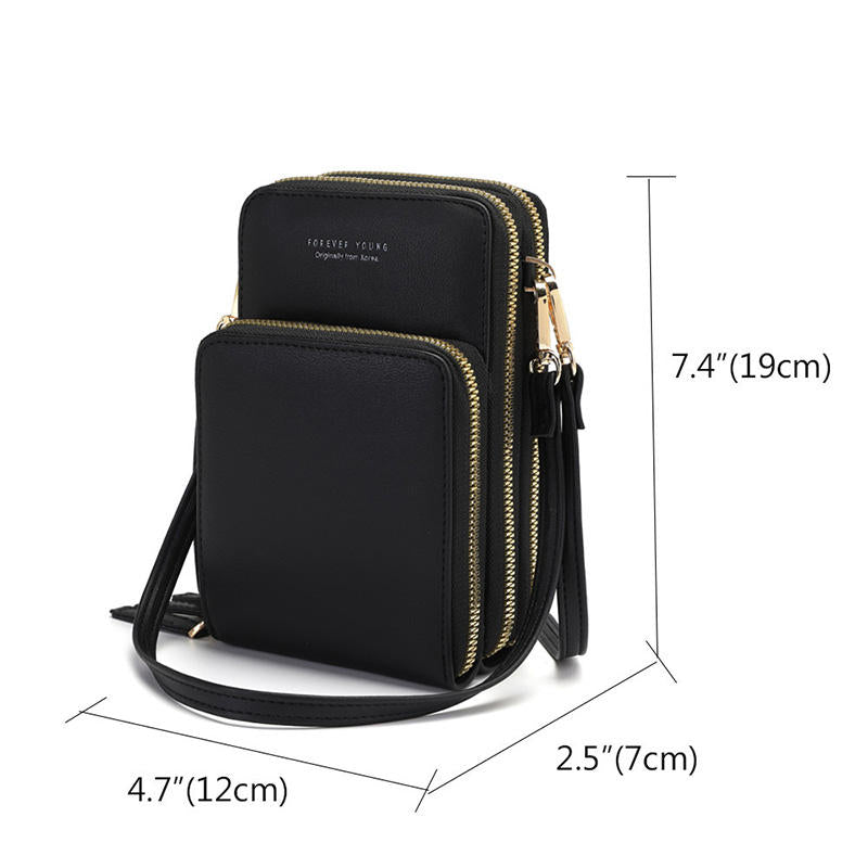 Hot Selling Clear Window Crossbody Bag Mini Purses New Design Ladies Wallets Touch Screen Phone Bag for Girls