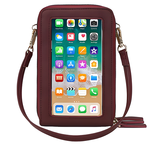 Hot Selling Clear Window Crossbody Bag Mini Purses New Design Ladies Wallets Touch Screen Phone Bag for Girls